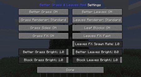 [1.6.4] BetterGrass And Leaves - реалистичная зелень